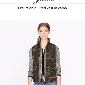 J Crew Excursion Quilted Vest in Camo